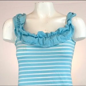 HOLLISTER | Top | Baby Blue and White | Small